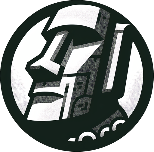 una cabeza de moai redonda.
Single Game Texture.  In-Game asset.  2d.  Blank background.  High contrast.  No shadows