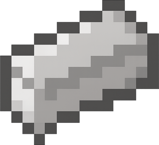 No background Minecraft iron ingot