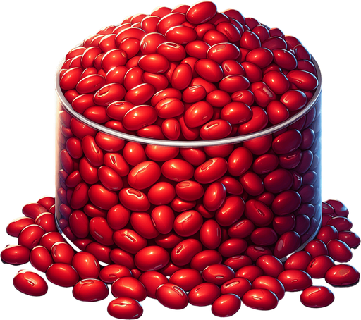 red bean, shiny anime, pile no cup

Single Game Texture. In-Game asset. 2d. Blank background. High contrast. No shadows.