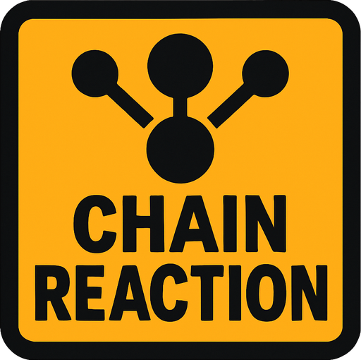 Chain reaction button.
In-Game asset.  2d.  High contrast.  No shadows