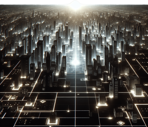 The lights of a futuristic city in the dark at night. Very high above it looking straight down like from an airplane or a map. Background for an endlessly scrolling game..
Single Game Texture. In-Game asset. 2d. Blank background. High contrast. No shadows.