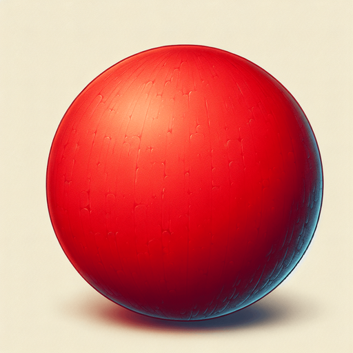 red ball.
Single Game Texture. In-Game asset. 2d. Blank background. High contrast. No shadows.