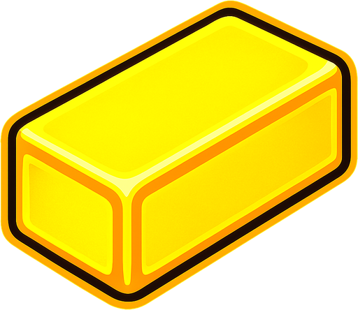 yellow neon rectangle block.
In-Game asset.  2d.  High contrast.  No shadows