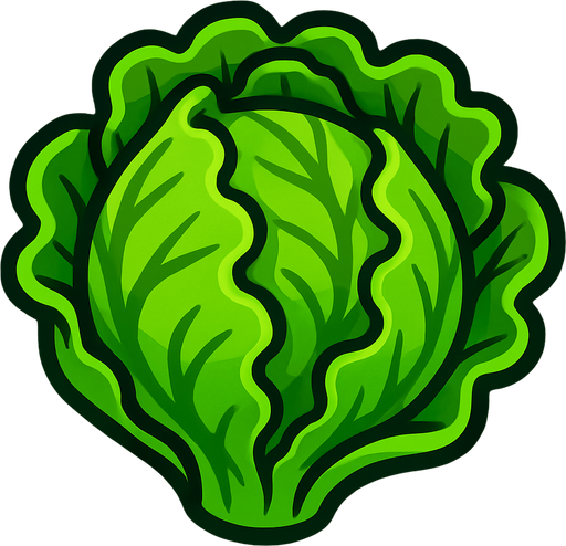 lechuga.
In-Game asset.  2d.  High contrast.  No shadows