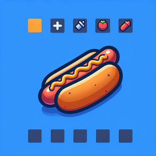 hotdog with no mustard no ketchup only bread and dog.
Single Game Texture. In-Game asset. 2d. Blank background. High contrast. No shadows.