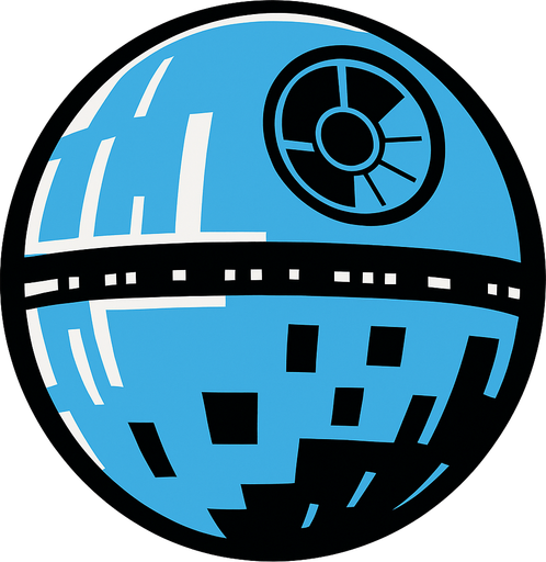 death star.
In-Game asset.  2d.  High contrast.  No shadows