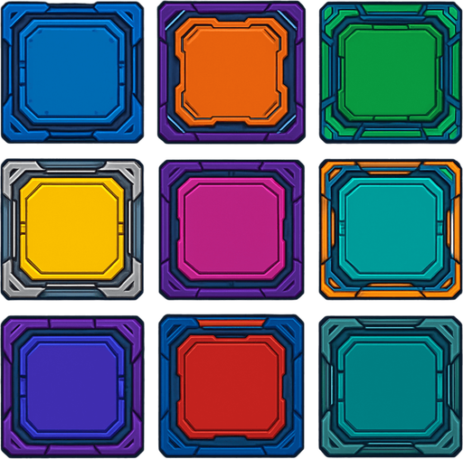 Futuer complicated floors. Different colors. HD colors.
In-Game asset.  2d.  High contrast.  No shadows