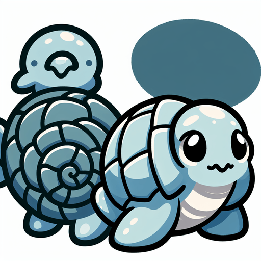squirtle.
Single Game Texture. In-Game asset. 2d. Blank background. High contrast. No shadows.