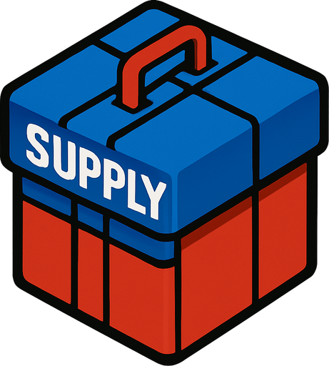 War dropbox a bird view blue and red. In-Game asset. 2d. High contrast. No shadows.
In-Game asset.  2d.  High contrast.  No shadows