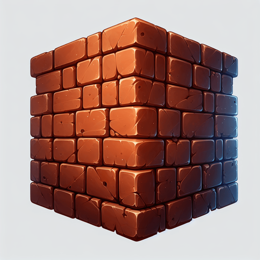 brick.
Single Game Texture. In-Game asset. 2d. Blank background. High contrast. No shadows.