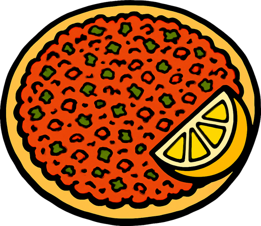 Lahmacun.
In-Game asset.  2d.  High contrast.  No shadows