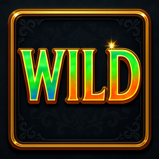 Crea un asset visual completo para el símbolo 'W' (Wild/Comodín) de Megaways, directamente sobre su panel de fondo.

Diseño General:

Forma: Un panel cuadrado o ligeramente redondeado.

Fondo del Panel: Terciopelo oscuro (negro o azul noche) o un metal pulido muy oscuro.

Borde: Un borde elegante dorado o plateado alrededor del panel.

Detalles del Fondo: Puede tener un patrón sutil de filigrana de casino en las esquinas del panel.

Símbolo Central (la palabra 'WILD'):

La palabra 'WILD' en una fuente llamativa y dinámica, posicionada centralmente.

Colores: Vibrantes (ej. verde esmeralda brillante, azul eléctrico) con un contorno dorado o un efecto de arcoíris.

Puede tener un pequeño destello o un aura de energía..
In-Game asset.  2d.  High contrast.  No shadows