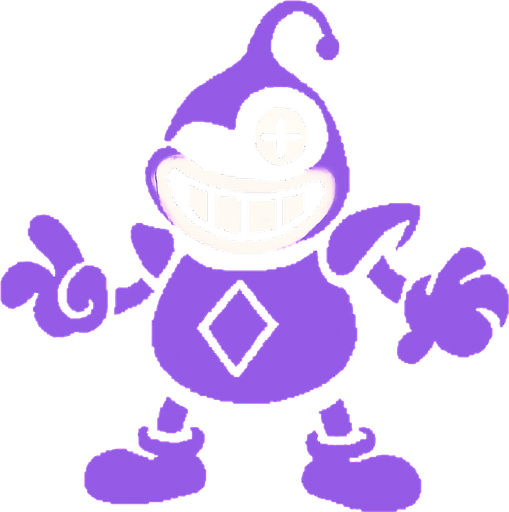 Make me a Deltarune enemy.
In-Game asset.  2d.  High contrast.  No shadows