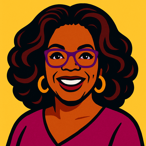 Oprah Winfrey.
In-Game asset.  2d.  High contrast.  No shadows