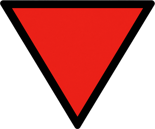 a triangle pointing down.
In-Game asset.  2d.  High contrast.  No shadows