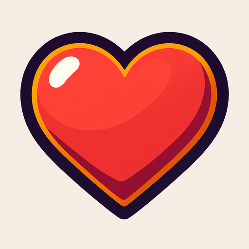 Heart.
In-Game asset.  2d.  High contrast.  No shadows