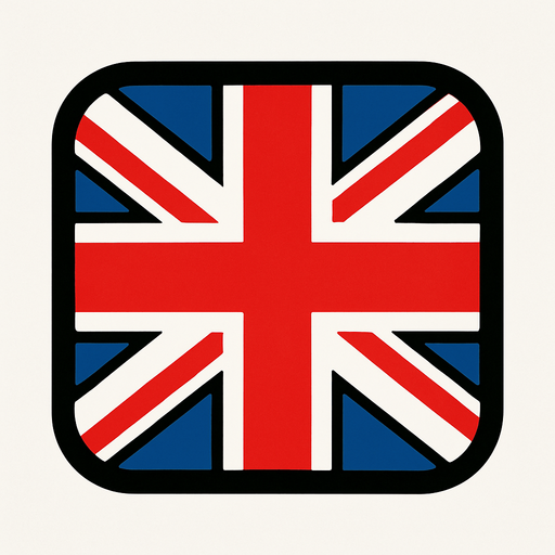 Иконка английского языка флаг без текста
In-Game asset.  2d.  High contrast.  No shadows