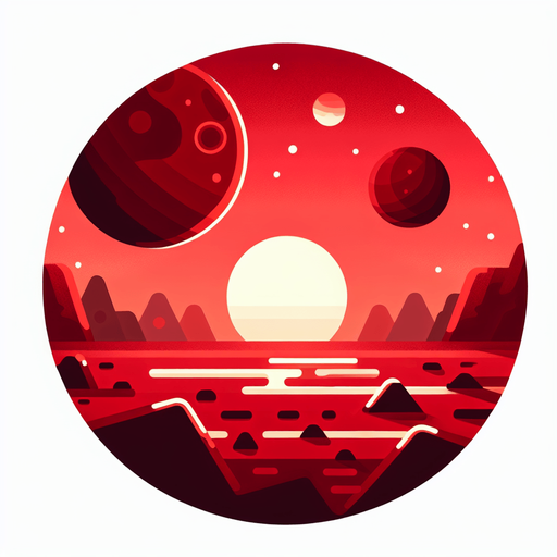 kırmızı gezegen.
Single Game Texture. In-Game asset. 2d. Blank background. High contrast. No shadows.