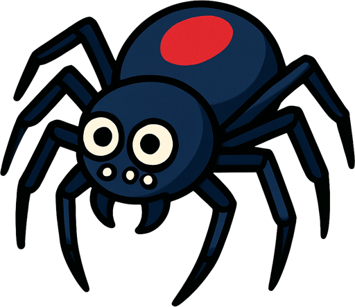 Araignée.
In-Game asset.  2d.  High contrast.  No shadows