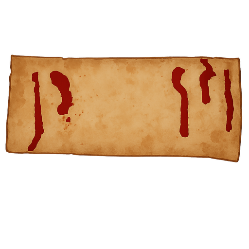 kanlı kağıt
. No background. Transparent background. Blank background. No shadows. 2d. In-Game asset. flat
