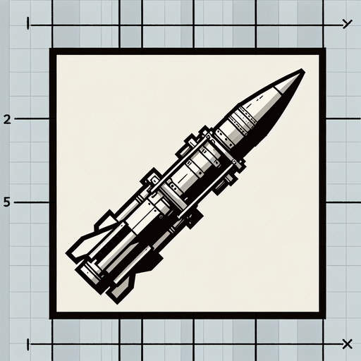 an ATGM.
Single Game Texture. In-Game asset. 2d. Blank background. High contrast. No shadows.