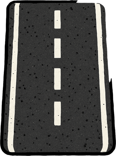 asphalt road.
In-Game asset.  2d.  High contrast.  No shadows