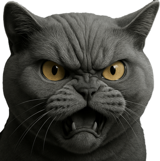 exagerate expression.
gray fur