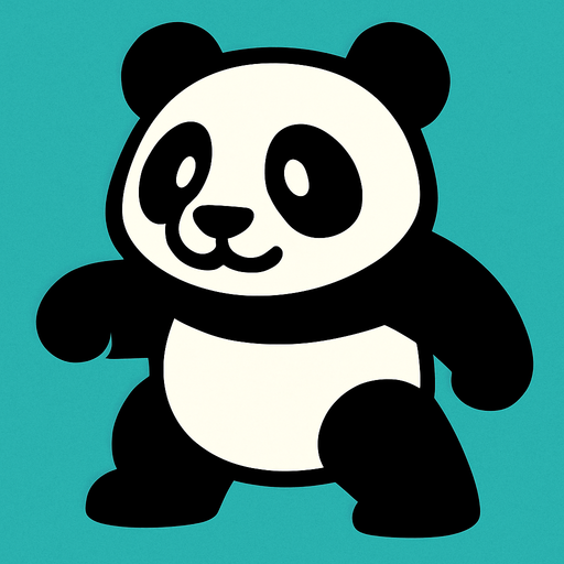 Panda.
In-Game asset.  2d.  High contrast.  No shadows