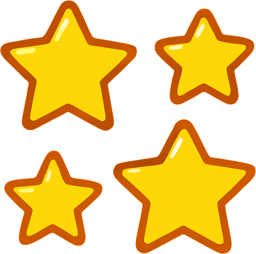 Stars.
In-Game asset.  2d.  High contrast.  No shadows