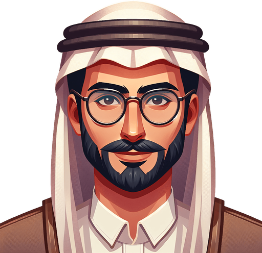 Man with glasses.
Single Game Texture. In-Game asset. 2d. Blank background. High contrast. No shadows.
