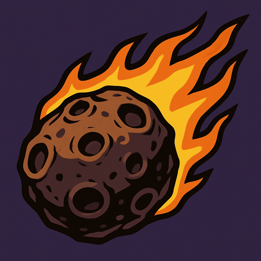 meteor taşı.
In-Game asset.  2d.  High contrast.  No shadows