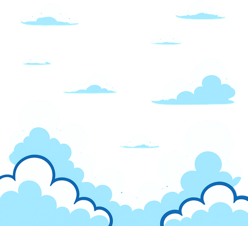 Un cielo azul.
In-Game asset.  2d.  High contrast.  No shadows