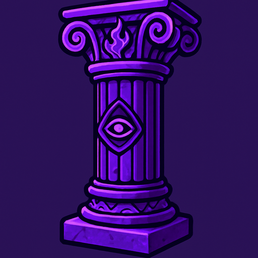 mytic purple column.
In-Game asset.  2d.  High contrast.  No shadows