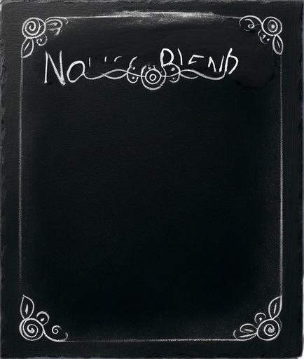 Text "NOVICE BLEND" in chalk, handwritten