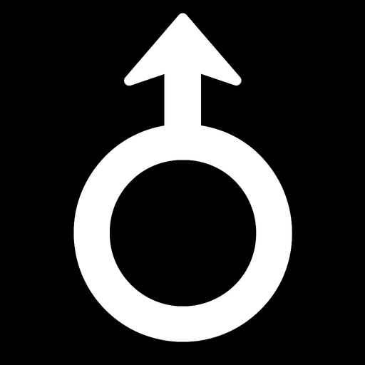 la flecha apunta hacia arriba y el circulo todo de blanco