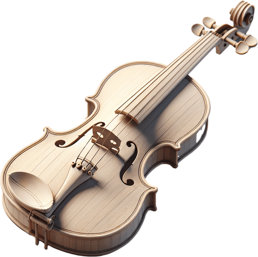 Violin.
Single Game Texture.  In-Game asset.  2d.  Blank background.  No shadows