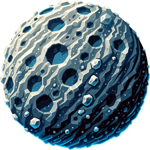 asteroid.
Single Game Texture.  In-Game asset.  2d.  No shadows