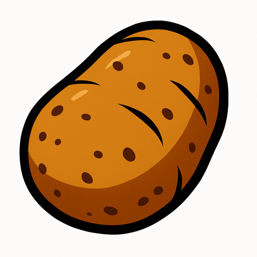 Patate.
In-Game asset.  2d.  High contrast.  No shadows