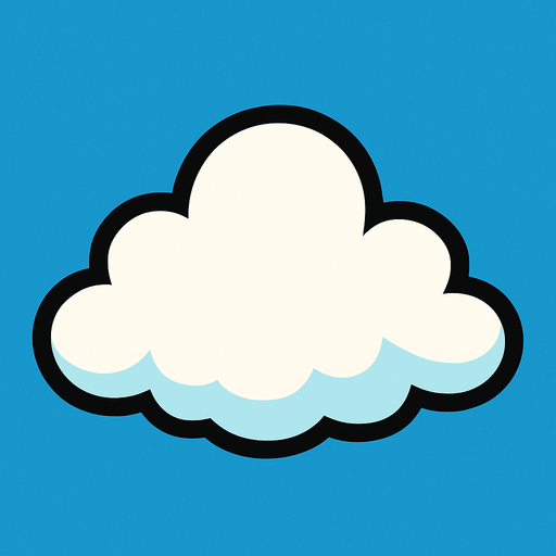 cloud.
In-Game asset.  2d.  High contrast.  No shadows