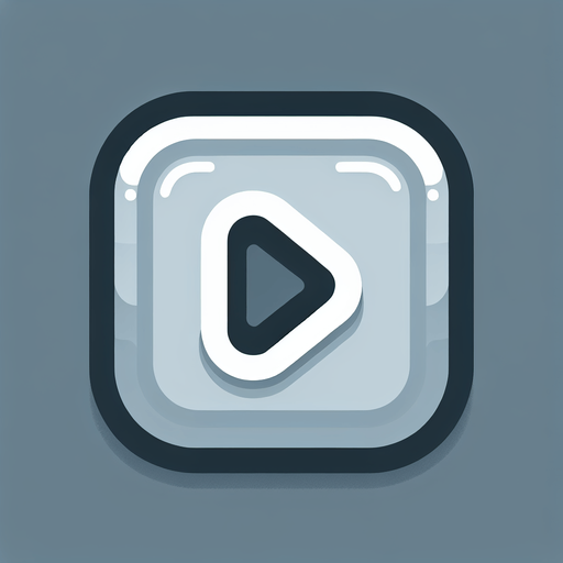 Light gray square with round corners, With play symbol in middle. flat shaded, hyper casual game. Single Game Texture. In-Game asset. 2d. Blank background. High contrast. No shadows.