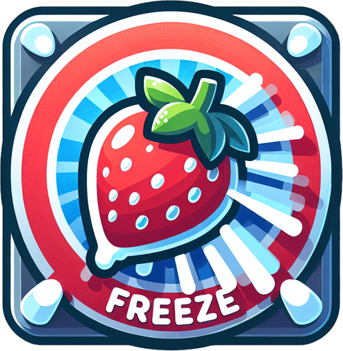 powerup freeze used in fruit ninja game.
Single Game Texture.  In-Game asset.  2d.  Blank background.  High contrast.  No shadows.
Single Game Texture.  In-Game asset.  2d.  Blank background.  High contrast.  No shadows
