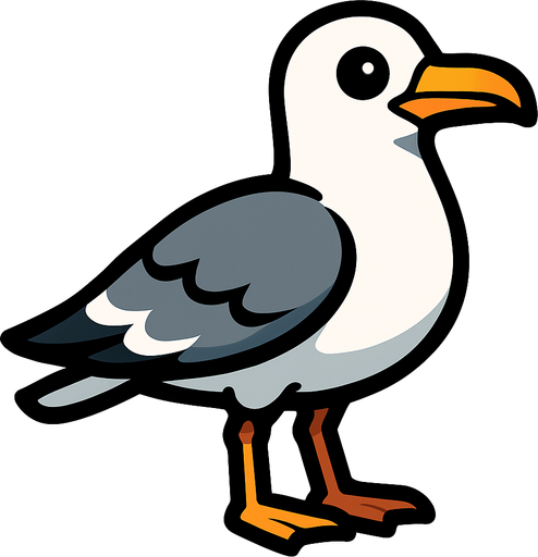 Martı.
In-Game asset.  2d.  High contrast.  No shadows