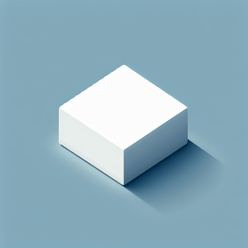 White square with small shade. 2d..
Single Game Texture. In-Game asset. 2d. Blank background. High contrast. No shadows.