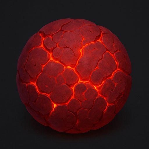 round red lava stone.
In-Game asset