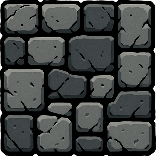 stone, cell for wall.
In-Game asset.  2d.  High contrast.  No shadows