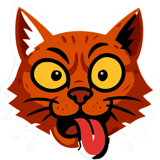 make this cat expression goes silly but angry