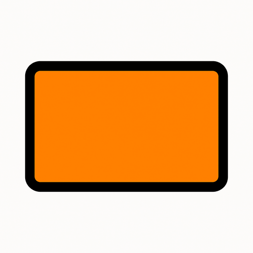 rectangle orange color no background.
In-Game asset.  2d.  High contrast.  No shadows. ractangle