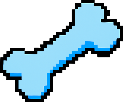 Un hueso de sans.
In-Game asset.  2d.  High contrast.  No shadows