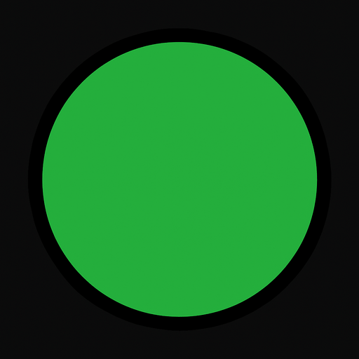 a circle green.
In-Game asset.  2d.  High contrast.  No shadows