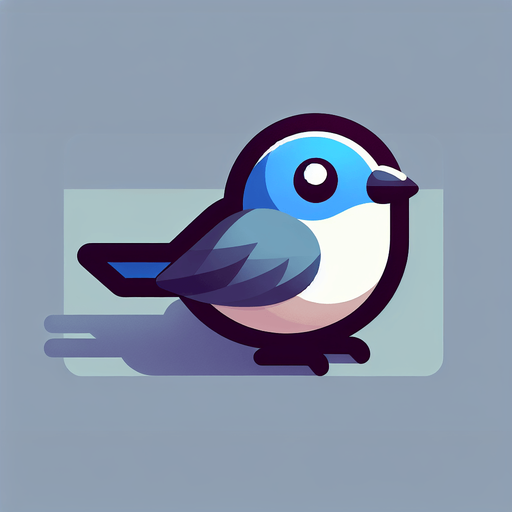 Bird.
Single Game Texture. In-Game asset. 2d. Blank background. High contrast. No shadows.